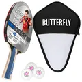 Produktbild: Butterfly® Timo Boll Silver Tischtennisschläger | Tischtennis Racket TT Hobbyschläger für ambitionierte Freizeitspieler | hochwertige Qualität | ITTF zertifizierter Addoy Belag | anatomische Griffform