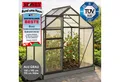 Produktbild: BRAST Gewächshaus Aluminium mit Fundament rostfrei 130x190x195cm, BxTxH: 190 x 130 x 195 cm, wetterfestes hochwertiges Aluminium, Temperaturbeständig, Wärmedämmend, Lichtbrechend & UV-stabilisiert