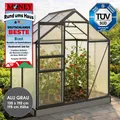 Produktbild: BRAST Gewächshaus Aluminium mit Fundament | rostfrei  - 130x190x195cm 1W