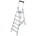 Produktbild: Trittleiter Krause Solidy - 6 Stufen einseitig besteigbare Trittleiter mit Stahl-Plattform 126245