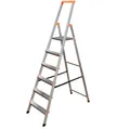 Produktbild: Krause Monto Alu Stufen-Stehleiter SOLIDY 1x 6 Tritte DIN EN 131 Aluleiter Stehleiter Stufenstehleiter Klapptritt Trittleiter Plattformleiter Haushaltsleiter Standleiter Bockleiter 126245