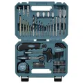 Produktbild: Makita E-15095 Werkzeug-Set 60-teilig, mit Ratsche, Stecknüsse, Bohrer, Bits, Maßband