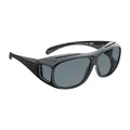Produktbild: WEDO® Überzieh-Sonnenbrille für Brillenträger inkl. Brillenhülle, schwarz, 1 Stü