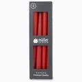 Produktbild: Müller Kerzen - Spitzkerzen Rot - 4er Set Tafelkerzen - 7 Std. Brenndauer - 22 × 245 mm - Tropfarm, Raucharm, Duftfrei - Leuchterkerzen für Kerzenhalter & Tischdekoration - RAL-zertifiziert