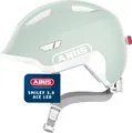 Produktbild: ABUS Kinderhelm Smiley 3.0 ACE LED - Fahrradhelm mit Licht - tiefe Passform & Platz für einen Zopf - für Mädchen und Jungs - pure mint, Größe S (45-50 cm)