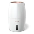 Produktbild: PHILIPS Luftbefeuchter 2000 Serie, hygienische NanoCloud-Befeuchtung, 99,97% weniger Bakterien, 200ml/h, 2L Wassertank, Ultra leise (33dB), Sensor, 3 Stufen, Auto&Schlafmodus, Timer, Weiß (HU2716/10)