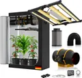Produktbild: Premium Growbox 120x60x180cm Komplettset 240W Samsung LED Grow 600D Deluxe EC 150mm Abluftventilator+Aktivkohlefilter Growzelt Light Komplett SeT