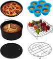 Produktbild: Cosori Heißluftfritteusen Zubehör 6er Set für 5.5 L Modelle, geeignet auch für alle anderen Marken