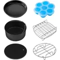 Produktbild: Cosori Heißluftfritteusen Zubehör 6er Set für 5.5 L Modelle, geeignet auch für alle anderen Marken