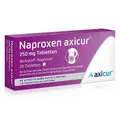 Produktbild: Naproxen axicur 250 mg Tabletten, bei Regelschmerzen und den Begleitsymptomen, wie z.B. Kopfschmerzen, 30 Tabletten