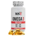 Produktbild: MST® Omega 3 Triglycerid 75% – hochdosiert – 1000 mg Fischöl pro Kapsel – 750 mg Omega 3 Fettsäuren – EPA + DHA – bessere Bioverfügbarkeit – rein & laborgeprüft – 90 Kapseln