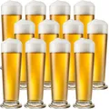 Produktbild: 12 Stück Pilsstange, Biergläser aus Glas, Pilsglas spülmaschinenfest, Bierglas