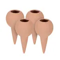 Produktbild: Relaxdays Tonkegel Bewässerung, 4er Set, Gießkugel für 1,5 l PET-Flaschen, für Zimmerpflanzen & Balkonkästen, terrakotta