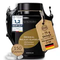 Produktbild: Original Mumijo Shilajit Kapseln, Hochdosiert 50.000mg pro Tag (50:1 Extrakt) 50% Fulvinsäure & 12% Huminsäure - Shilajit Resin, vegan & laborgeprüft - 100% aus dem Himalaya