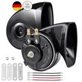 Produktbild: Rupse Hupe 12V Autohorn 118dB Laut Schwarz, 2 Stück, Universelle Passform