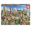 Produktbild: Educa Puzzle Puzzle 9217697 - Europe Landmarks - 2000 Teile Puzzle, Puzzleteile