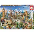 Produktbild: Educa Puzzle 9217697 - Europe Landmarks - 2000 Teile Puzzle