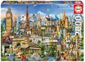 Produktbild: Educa Puzzle 2000 Teile Symbole Europa 17697 Denkmale, 96 X 68 CM