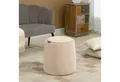 Produktbild: HOMCOM Sitzhocker 2-in-1 Hocker in Samtoptik inklusive Stauraum und abnehmbaren Deckel (Polsterhocker, 1 St., Sitzhocker), Beige Ø44 x 47,5 cm