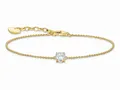 Produktbild: Thomas Sabo Essentials A2156-414-14-L19V Armband - mit großem Zirkonia - Silber Gelbgold verg. & Zirkonia - Weiß - 16 bis 19 cm