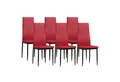 Produktbild: Albatros International Esszimmerstuhl Esszimmer Stühle 4 er Set MILANO, Stuhl Stühle Esszimmerstühle, Küche (6er Set, Rot, Kunstleder Bezug), Küchenstuhl Küchenstühle Essstühle für den Esstisch Ess Stühle