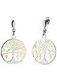 Produktbild: JOBO Paar Ohrhänger Lebensbaum, Edelstahl bicolor
