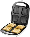 Produktbild: Unold Quadro Sandwich-Toaster klappbar Weiß, Schwarz