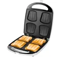 Produktbild: Unold 48480 SandwichToaster Quadro Weiss-Edelstahl Backampel 1.100 Watt