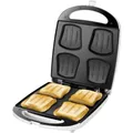 Produktbild: Unold Quadro Sandwich-Toaster klappbar Weiß, Schwarz