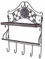 Produktbild: Wandablage Landhausstil Küchenregal Hakenleiste Antik Wandregal Ablage Metallregal wk034 Palazzo Exklusiv