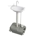 Produktbild: Montafox Mobiles Camping Waschbecken 21 L Frischwassertank - Waschstation mit Fußpumpe Seifenspender Handtuchhalter für Outdoor
