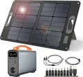 Produktbild: JustNow Powerstation + Solarpanel  faltbar Powerbank LiFePO4 Akku Camping