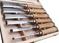 Produktbild: myMAW Drechselbank 6 Stechbeitel-Set aus CV Profi Stemmeisen Stecheisen Beitel Holz…