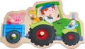 Produktbild: 6 Teile HABA Kinder Greifpuzzle Lustige Traktorfahrt 1305550001