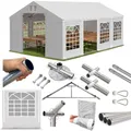 Produktbild: 6x8 Partyzelt Gartenzelt Eventzelt Cateringzelt 8x6 weiß Ganzjährige PVC W