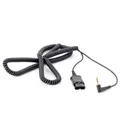 Produktbild: Plantronics 70765-01 Headset Cable 2.5mm Jack to Quick Disconnect QD Coiled 10ft