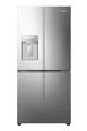 Produktbild: Hisense RQ5P470SYID Cross Door/Freistehend/EEK D/35 dB/No Frost/483 L/Automatischer Eiswürfel Bereiter/Wasserspender/My Fresh Choice/Metal Cooling/WiFi/SuperCool/HxBxT 178,5 x 79,4 x 69,8 cm/InoxLook