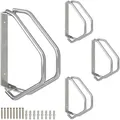 Produktbild: Relaxdays - Fahrradständer, 4er Set, Wandmontage, stabiler Stahl, Fahrradwandhalter, 180° schwenkbar, Einzelparker, silber