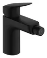 Produktbild: Hansgrohe Logis Einhebel-Bidetmischer 100 mit Zugstangen-Ablaufgarnitur Ausladung 119 mm - Mattschwarz - 71200670
