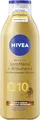 Produktbild: NIVEA Body Lotion Q10 Straffend + Bräunend (250 ml), Body Milk für straffere Haut & verbesserte Elastizität in 7 Tagen, Körpercreme mit Q10 für eine natürliche Bräune