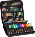 Produktbild: FaberCastell uniball 186808  Marker Koffer mit 60 Acrylstifte, für viele Ober...