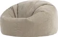 Produktbild: icon Klassischer Sitzsack Kingston XXL aus Cord, Beige, Sitzsack Sessel für Erwachsene und Kinder, mit Füllung