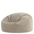 Produktbild: Icon Kingston XXL Sitzsack Cord, Beige, Sitzsack Erwachsene mit Füllung, Bean Bag, Cord Sessel, Lounge Sessel, Lounge Stuhl, Schlafzimmer, Wohnzimmer, Wohnzimmer Möbel