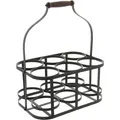 Produktbild: Frank Flechtwaren Flaschenkorb Metall 222048 Getränkekorb 6 Flaschen Antikkorb
