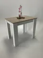 Produktbild: Möbel SD Esstisch Lucie Sonoma Eiche hell Sägerau Weiß Echtholz Optik Kante 86 x 60 cm