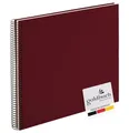 Produktbild: goldbuch 25 374 Spiralalbum Bella Vista, Foto Album 35 x 30 x 1,5 cm - Spirale ⌀ 2,8 cm, Fotoalbum, 40 weiße Seiten, Erinnerungsalbum aus Leinen, Fotobuch für Bilder und Fotos zum Einkleben, Bordeaux