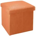 Produktbild: Intirilife Sitzbox, Orange, Textil, 30x30x30 cm, Wohnzimmer, Hocker, Sitzwürfel