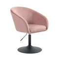 Produktbild: Loungesessel Cocktailsessel Tellerfuß mit Armlehnen SVITA JAMAIKA Samt Altrosa
