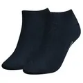 Produktbild: Tommy Hilfiger Sneakersocken TH WOMEN SNEAKER 2P (2 Paar) Verstärkte Ferse und Spitze für zusätzliche Strapazierfähigkeit blau 39-42