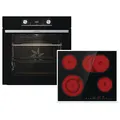 Produktbild: Gorenje 738885 Einbaubackofen-Set OptiBake Black Steam Set / 77L / Heißluft/AquaClean/GentleClose & Open/AirFry/Pizzamode 300°C/PerfectGrill/Glaskeramik-Kochfeld/schwarz